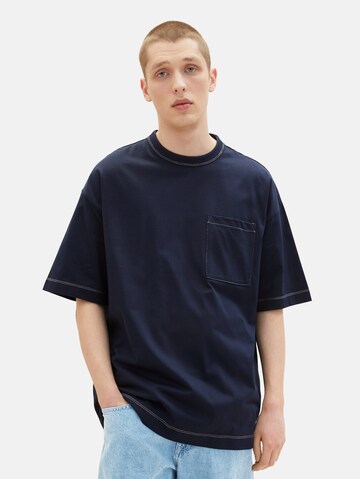 TOM TAILOR DENIM Shirt in Blue: front