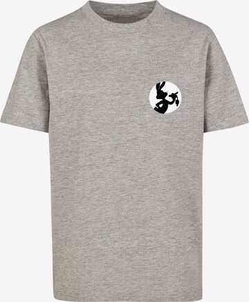 F4NT4STIC T-Shirt 'Looney Tunes Bugs Bunny Silhouette' in Grau: predná strana