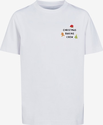 T-Shirt 'Christmas Baking Crew' F4NT4STIC en blanc : devant