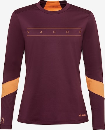 VAUDE Sporttrui 'W Qimsa LS Logo ST' in Rood: voorkant