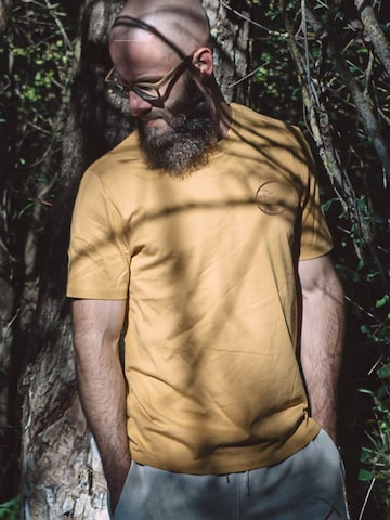 Life-Tree Shirt 'Ocre Circle' in Brown