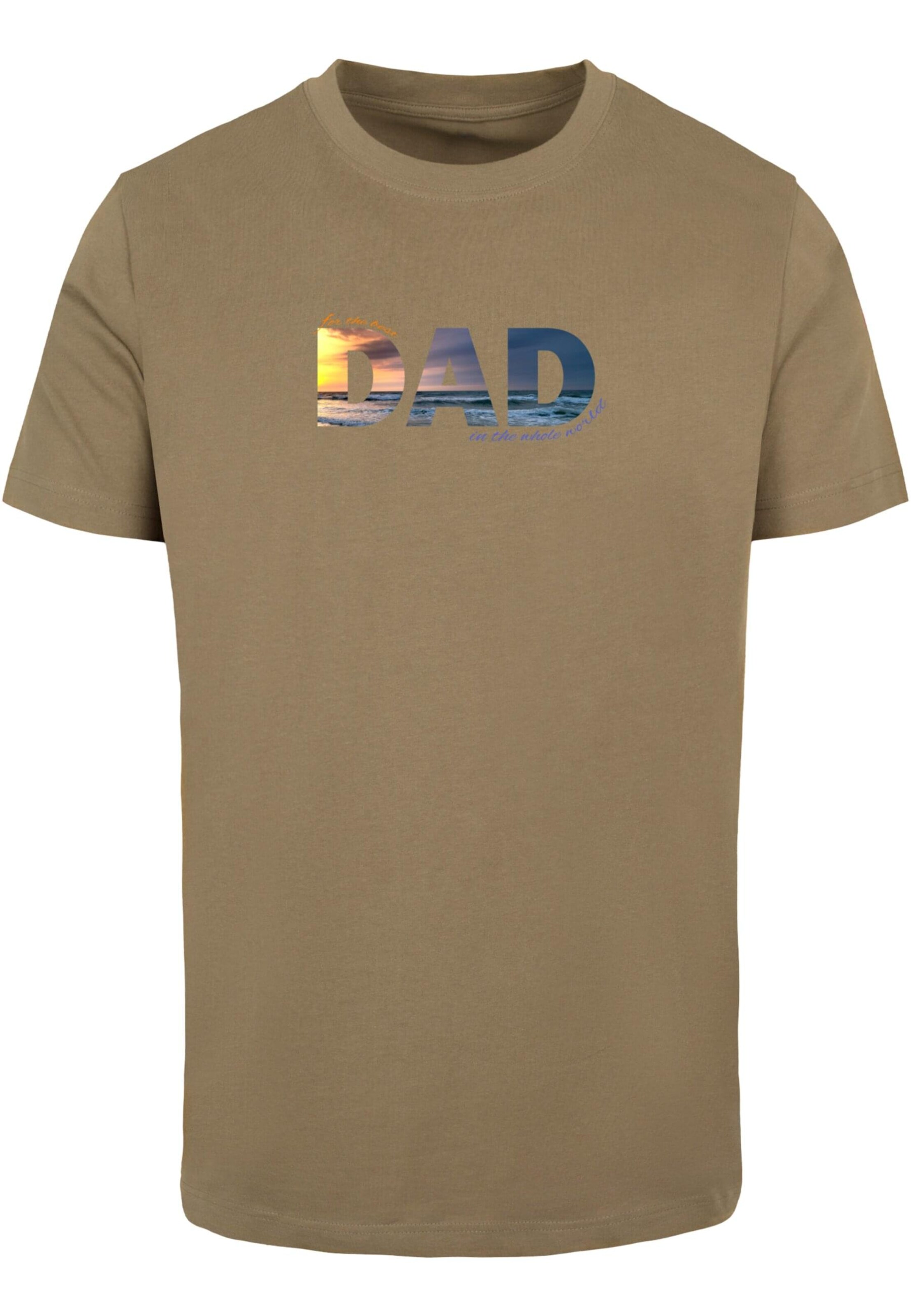 Merchcode Shirt 'For The Best Dad' in Groen: voorkant