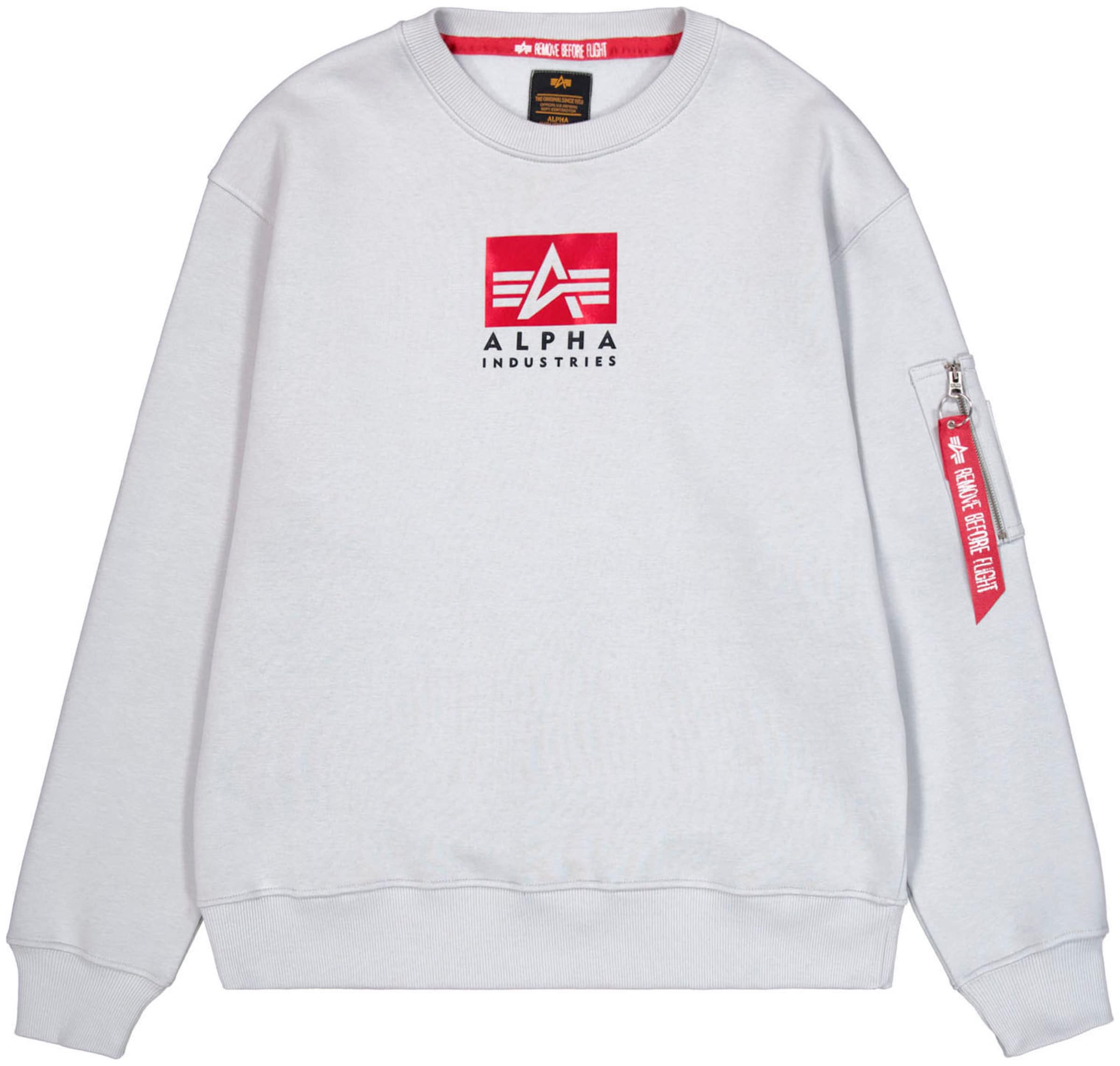 ALPHA INDUSTRIES Mikina – šedá: přední strana