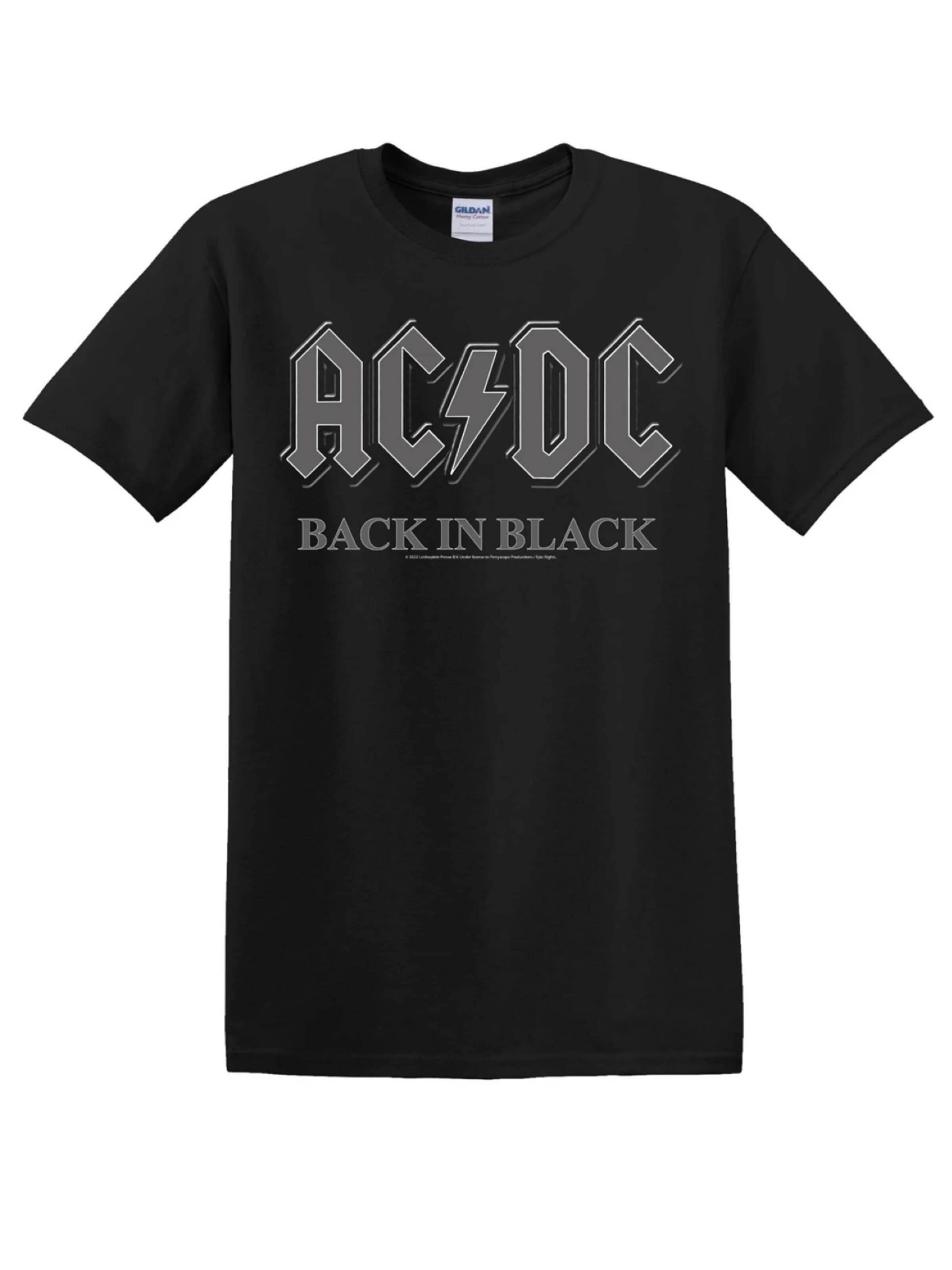 AC/DC Shirt 'AC/DC Back in Black mens t-shirt' in Black: front