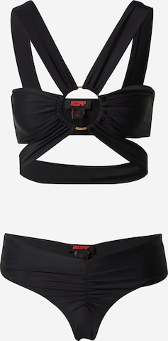 Misspap - Bandeau Biquíni em preto: frente