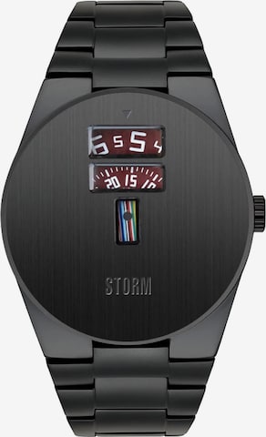 STORM Analoguhr 'Oston' in Schwarz: Vorderseite