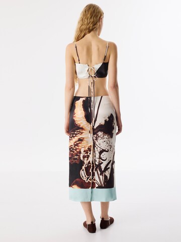 Twist Skirt in Brown