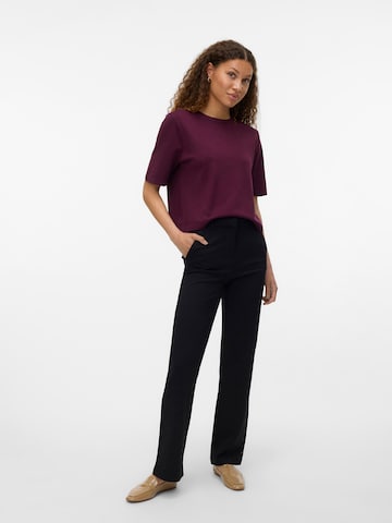 Coupe slim Pantalon VERO MODA en noir : devant