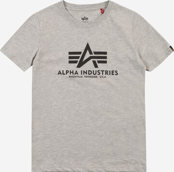 T-Shirt ALPHA INDUSTRIES en gris : devant