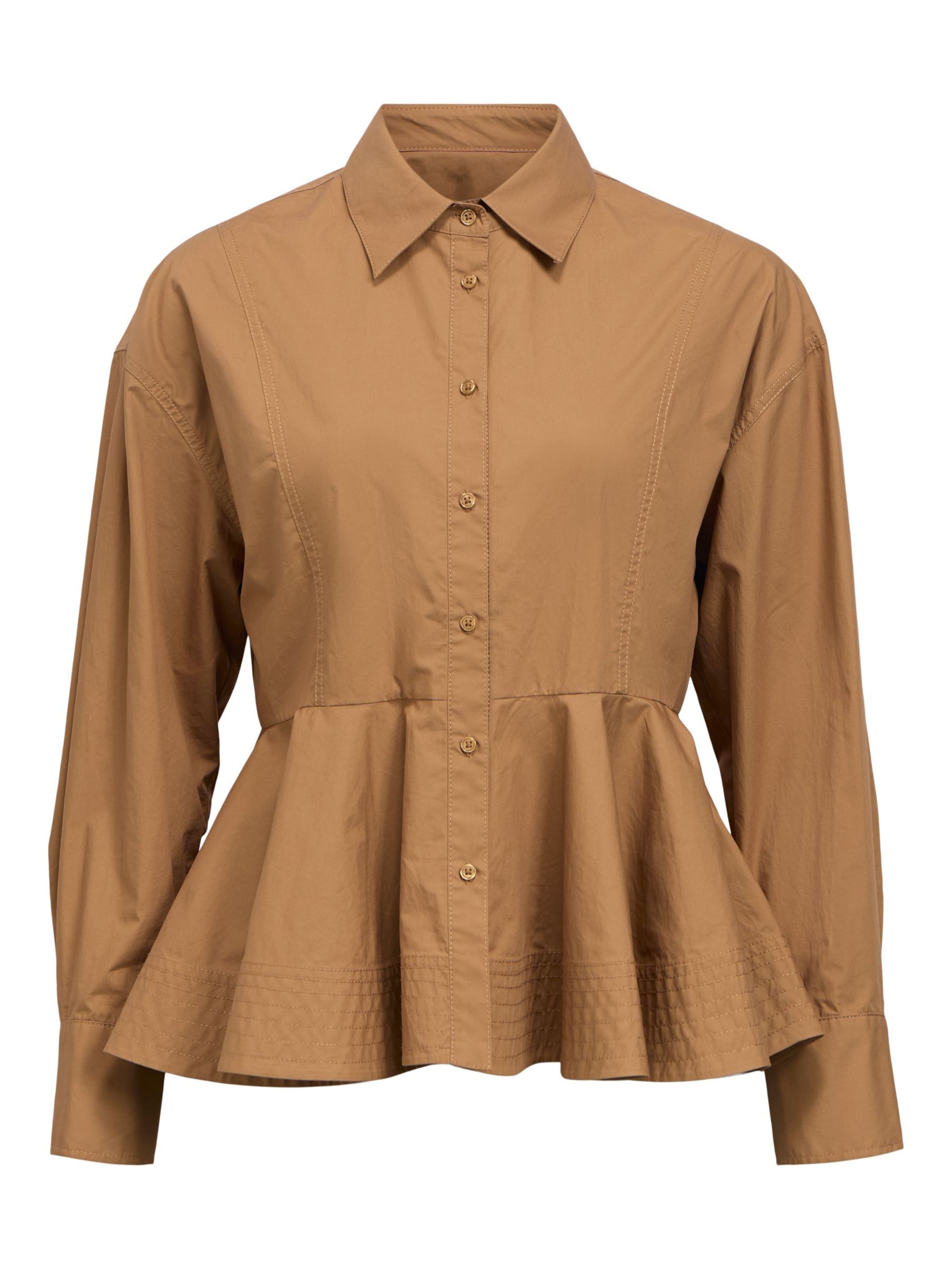 OBJECT Bluse 'OBJKenny' i brun: forside
