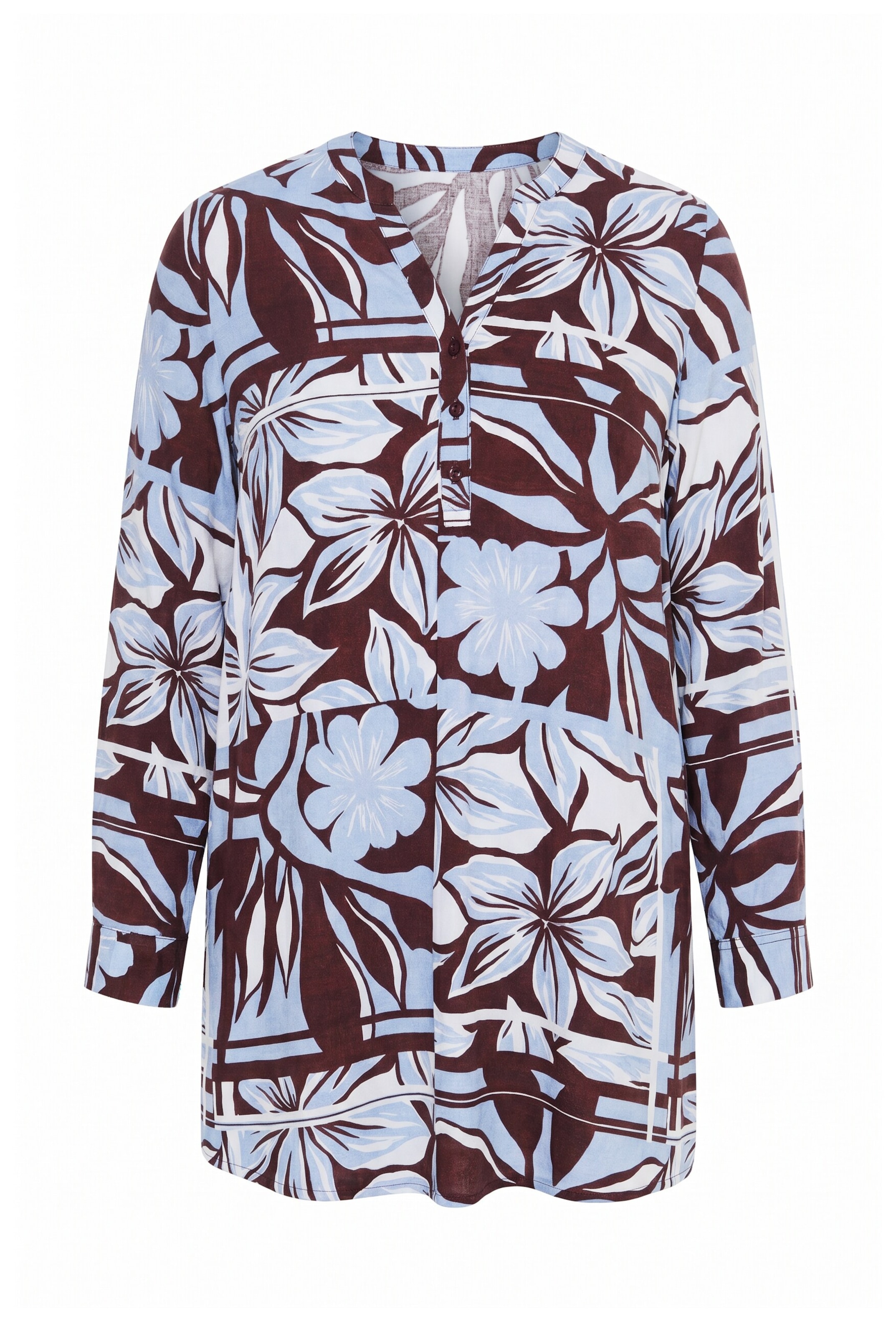 MIAMODA Blouse in Bruin: voorkant