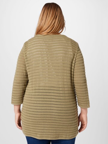 ONLY Carmakoma Knit Cardigan 'Group' in Green