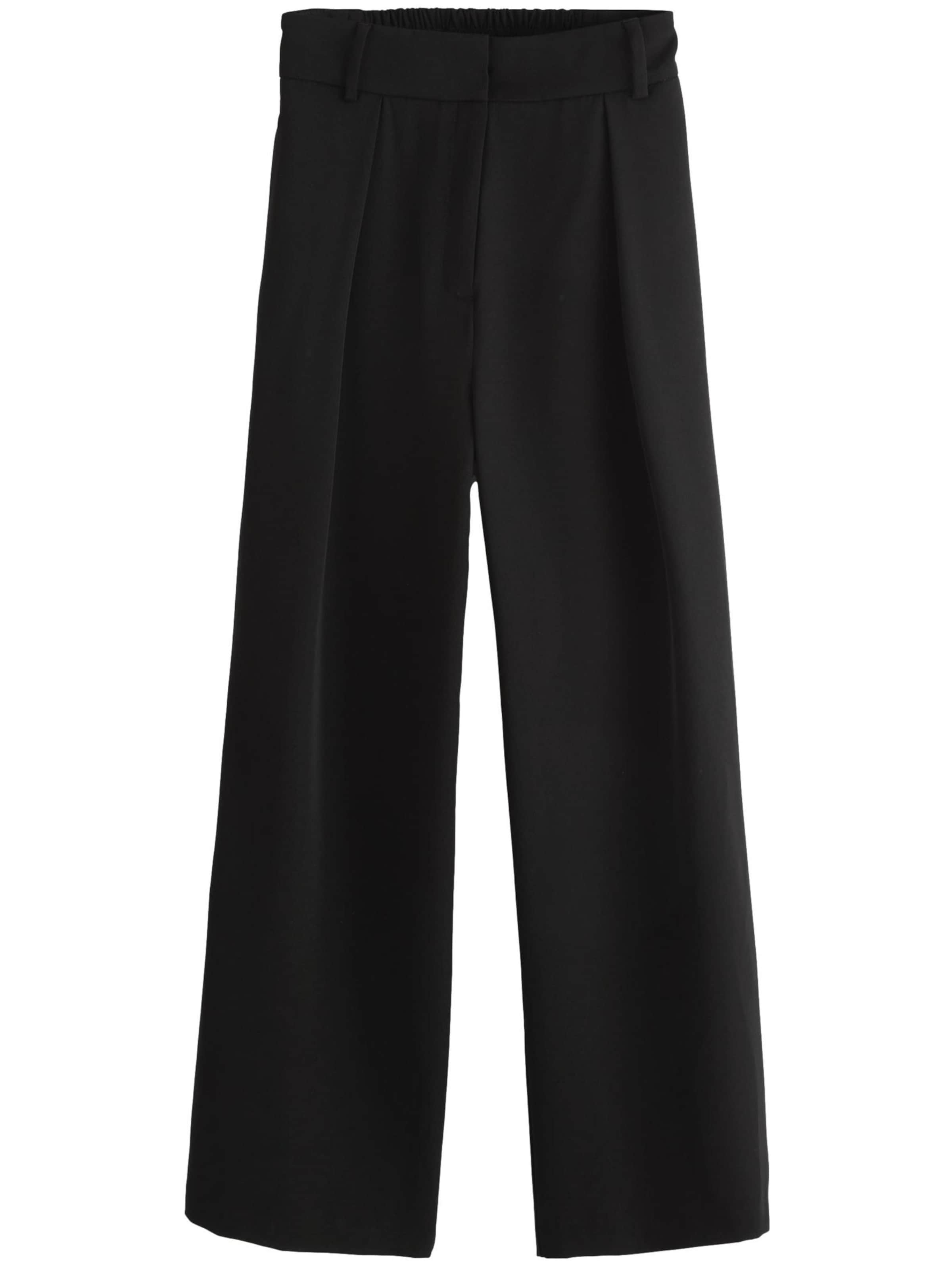 Next Широки крачоли Панталон с набор в черно: отпред