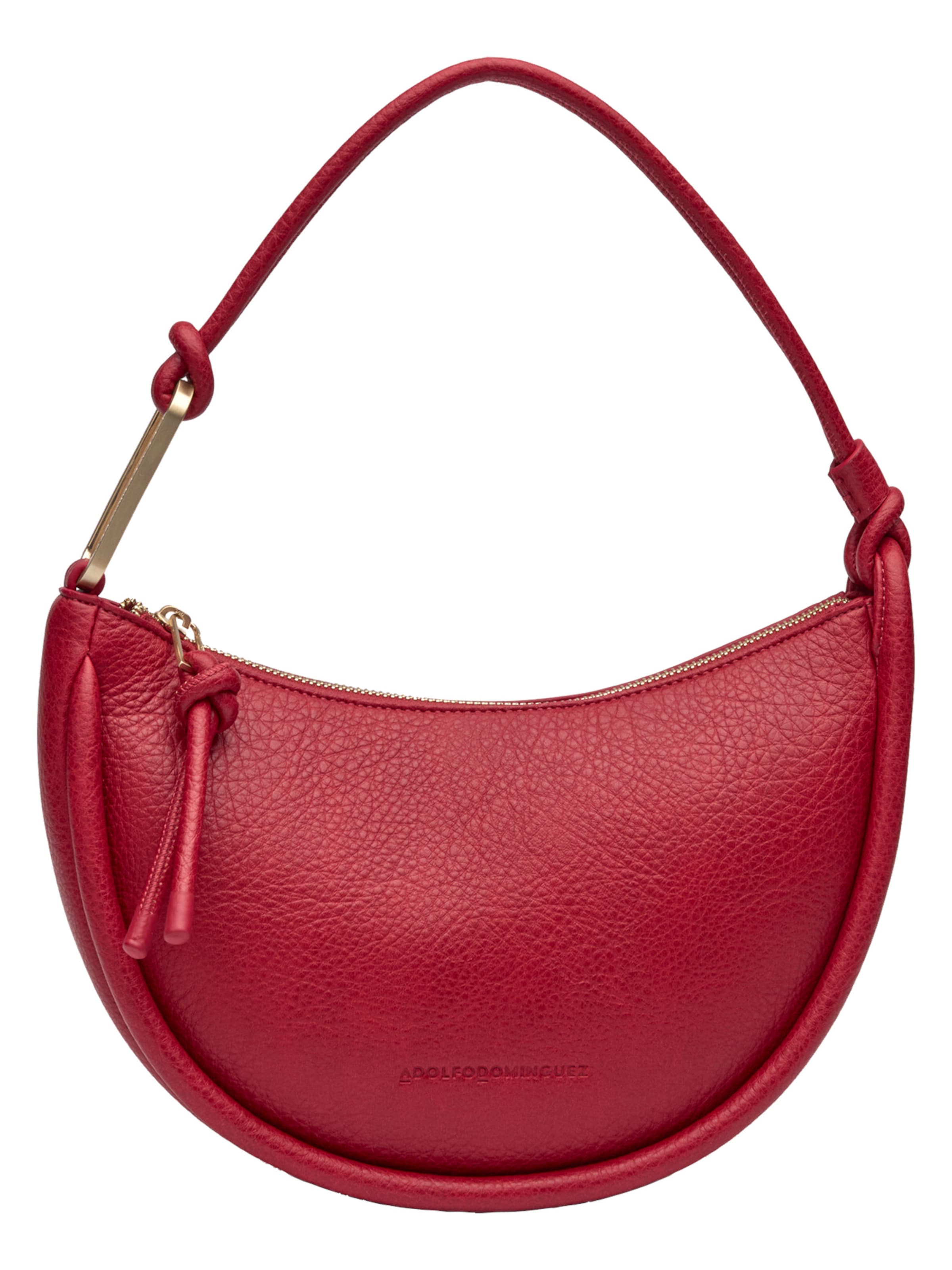 Adolfo Dominguez Taška přes rameno 'Luna' – červená: přední strana