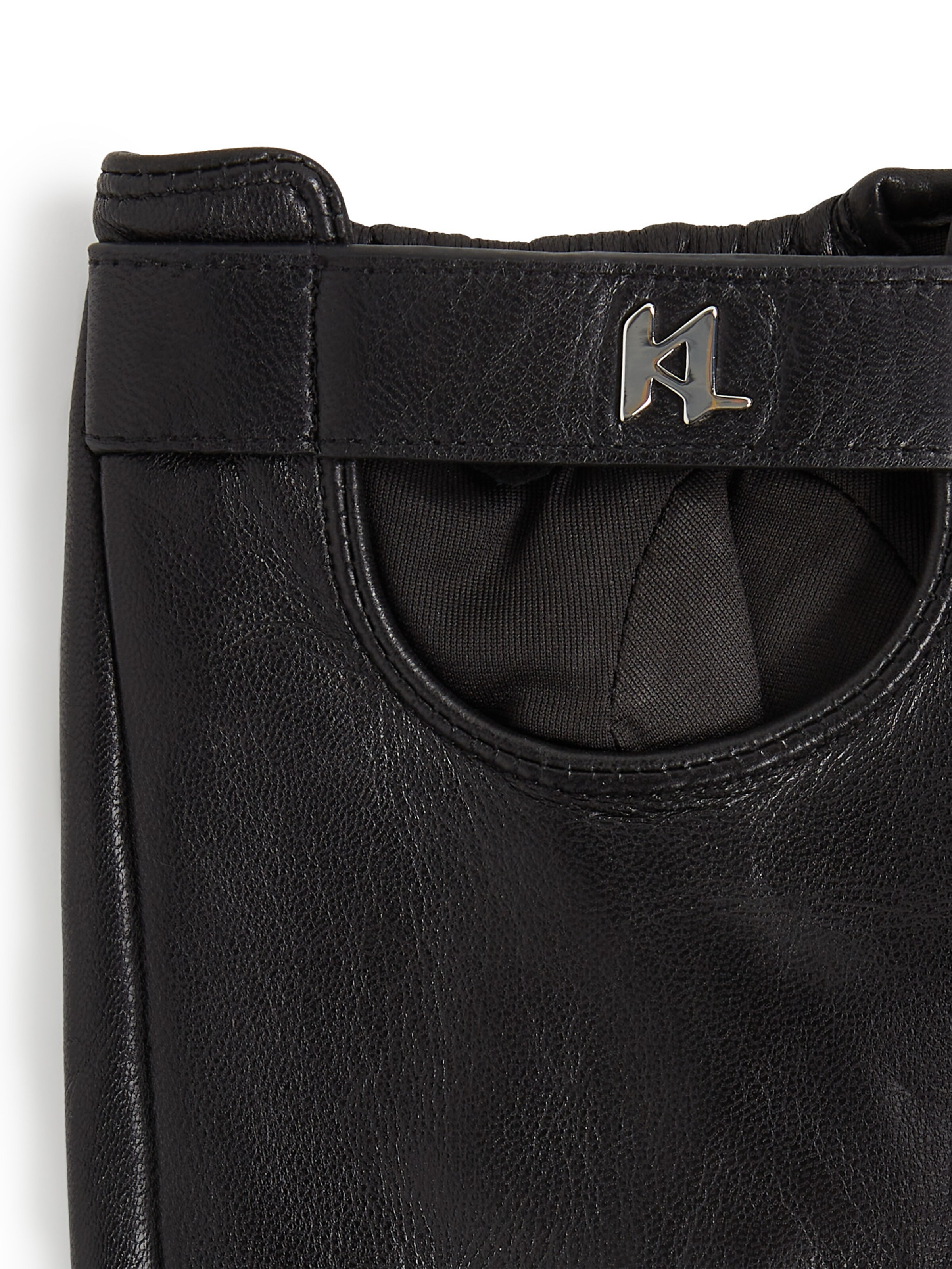 Karl Lagerfeld Rukavice bez prstov - Čierna