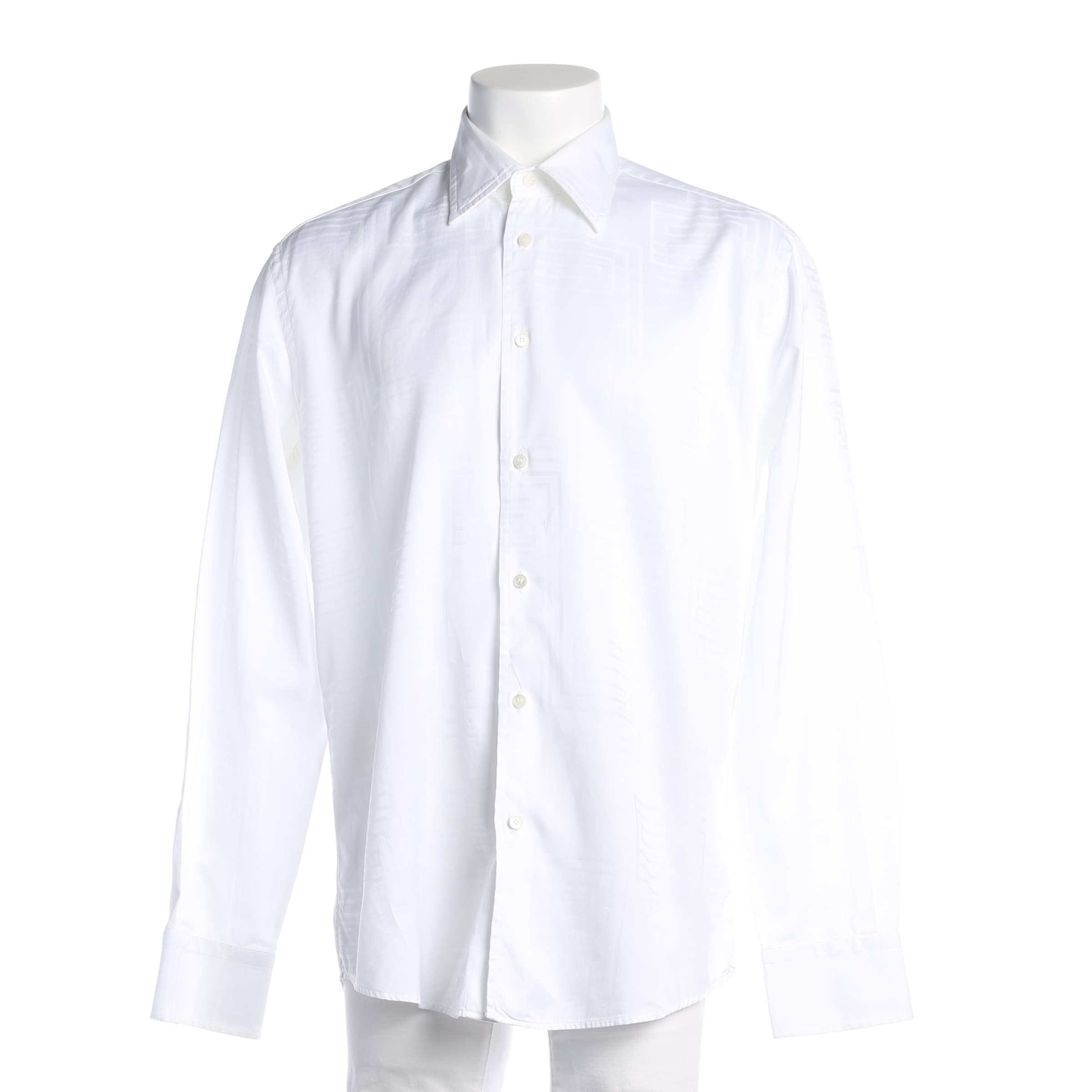 VERSACE Button Up Shirt in L in White: front