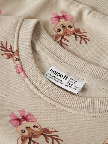 NAME IT - Sweatshirt 'NMFVERTRUD' em bege