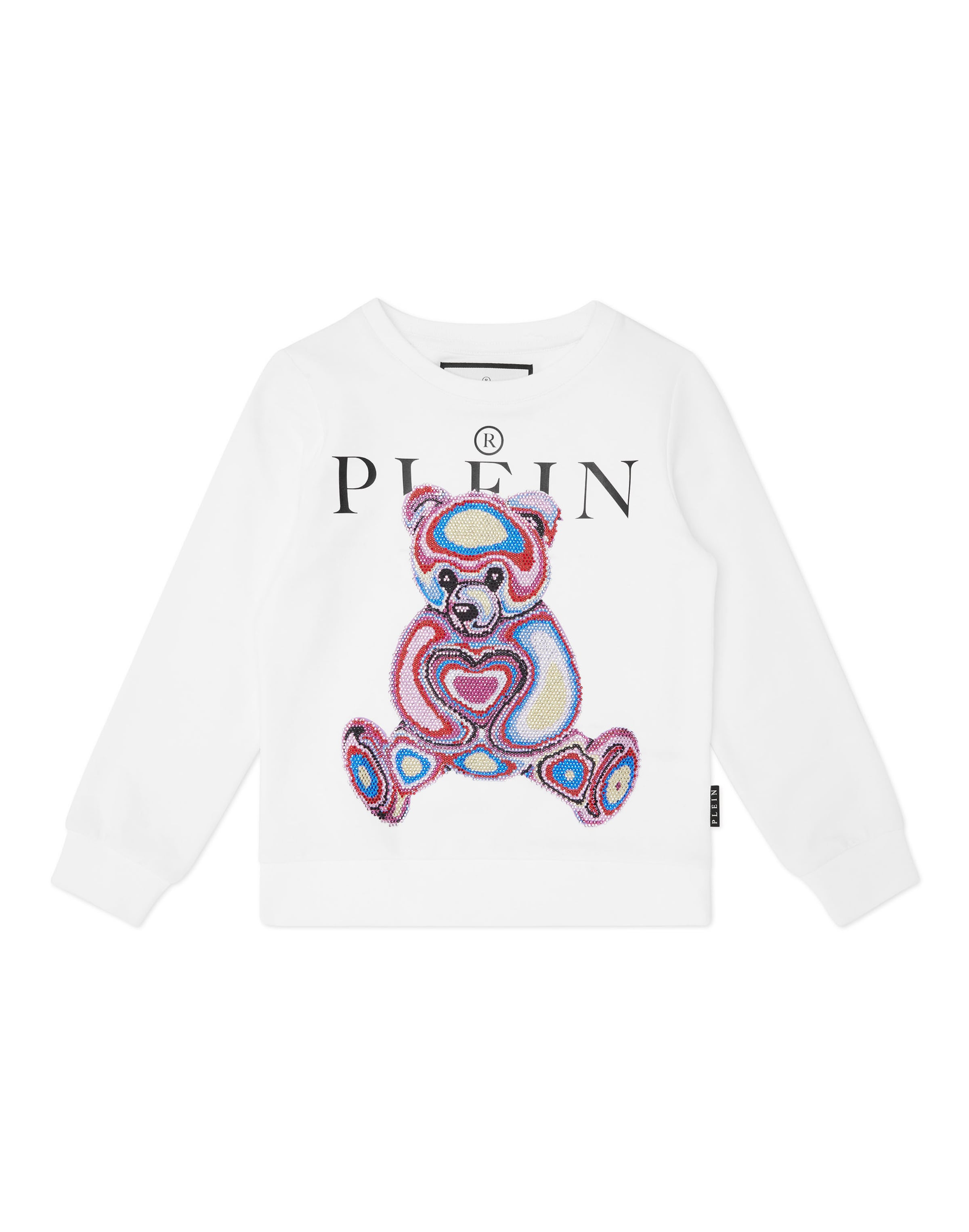 Philipp Plein Sweatshirt 'Teddy' in Weiß: Vorderseite