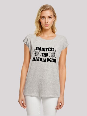 T-shirt 'Feministisch Manifest The Matriarchy Frauentag' F4NT4STIC en gris : devant