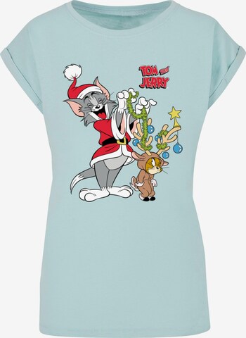 ABSOLUTE CULT Shirt 'Tom And Jerry - Reindeer' in Blue: front