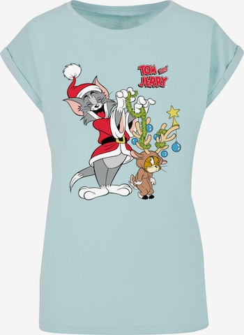 ABSOLUTE CULT Shirt 'Tom And Jerry - Reindeer' in Blauw: voorkant