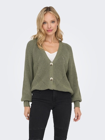 ONLY Knit Cardigan 'ELLA' in Green: front