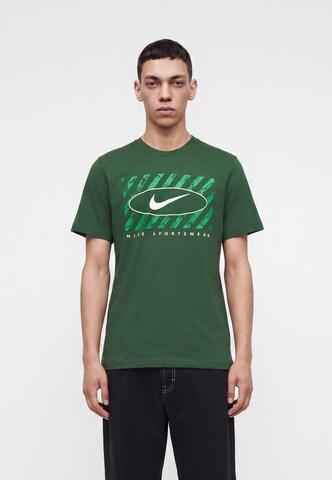 T-Shirt Nike Sportswear en vert : devant