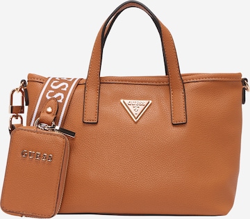 Borsa a mano 'LATONA' di GUESS in marrone: frontale