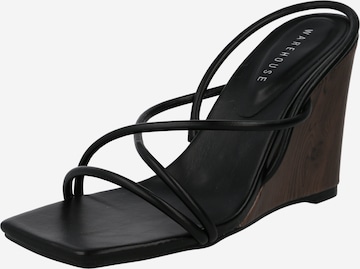 Warehouse Sandals in Black: front