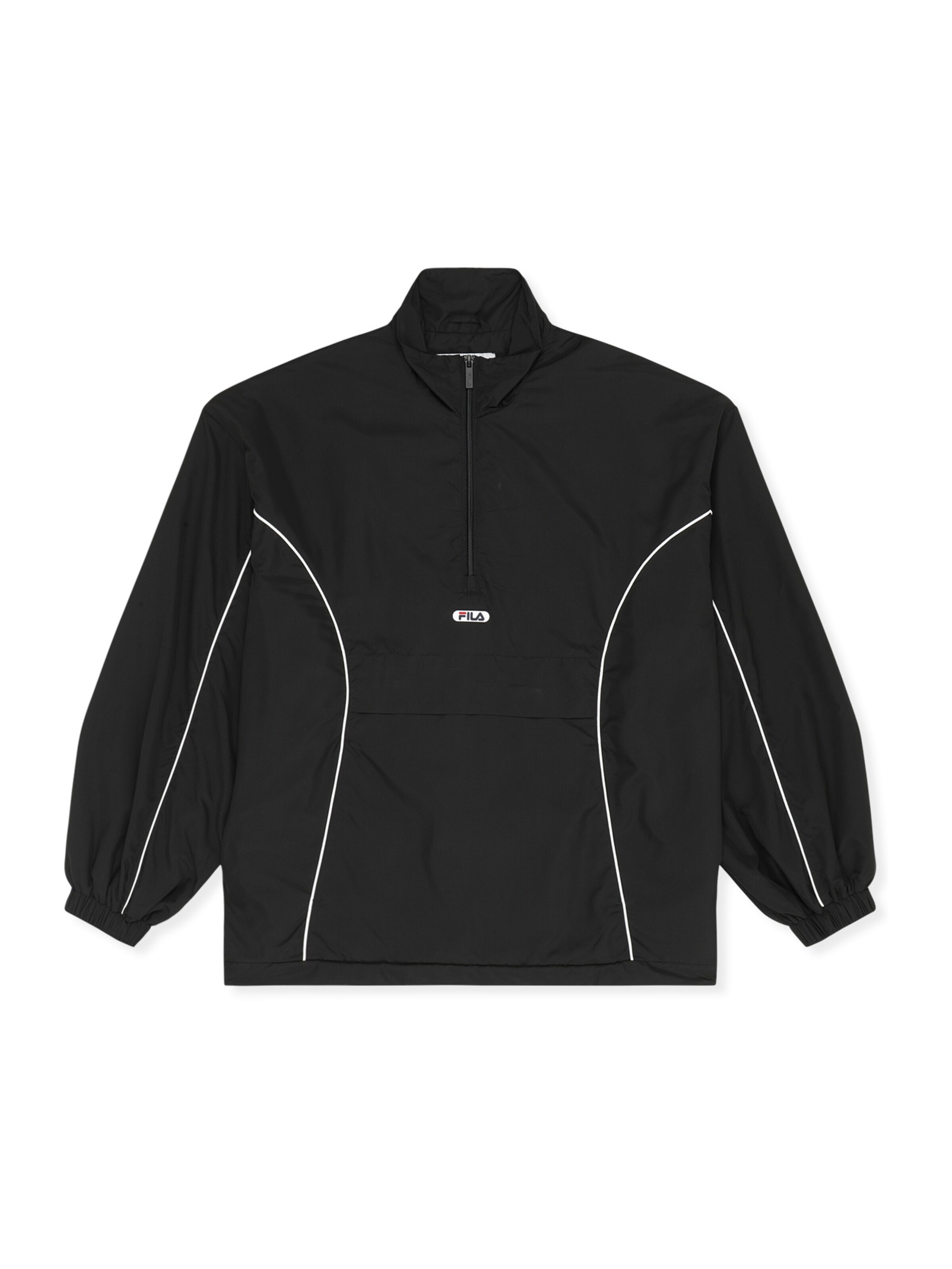 FILA - Sudadera con cremallera 'CASANO oversized contrast piping anorak' en negro