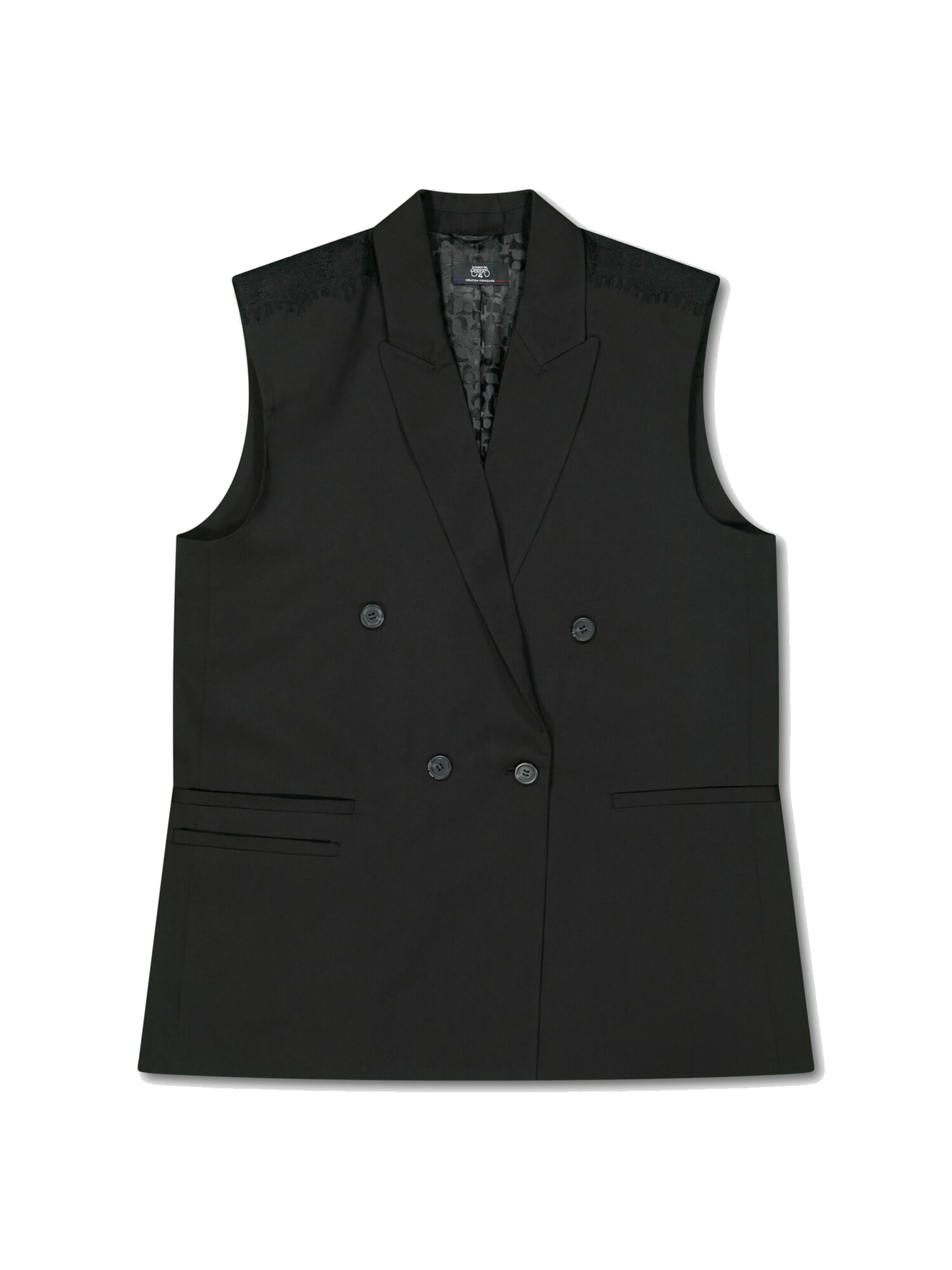 Le Temps Des Cerises Gilet de costume 'Taki' en 36 en noir, Vue avec produit