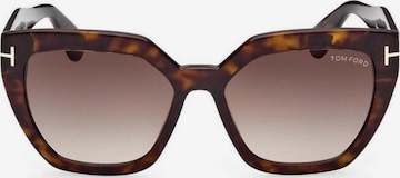 Lunettes de soleil 'PHOEBE FT0939 52K' Tom Ford en marron : devant