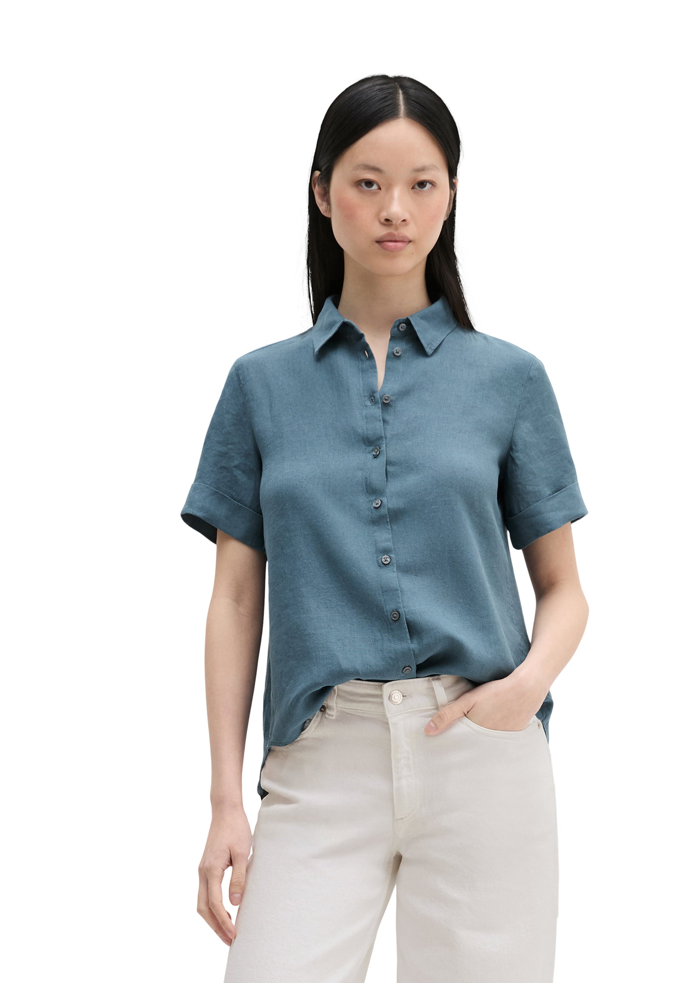 Marc O'Polo Blouse in Blauw: voorkant