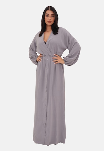 Elara Dress in Grey: front