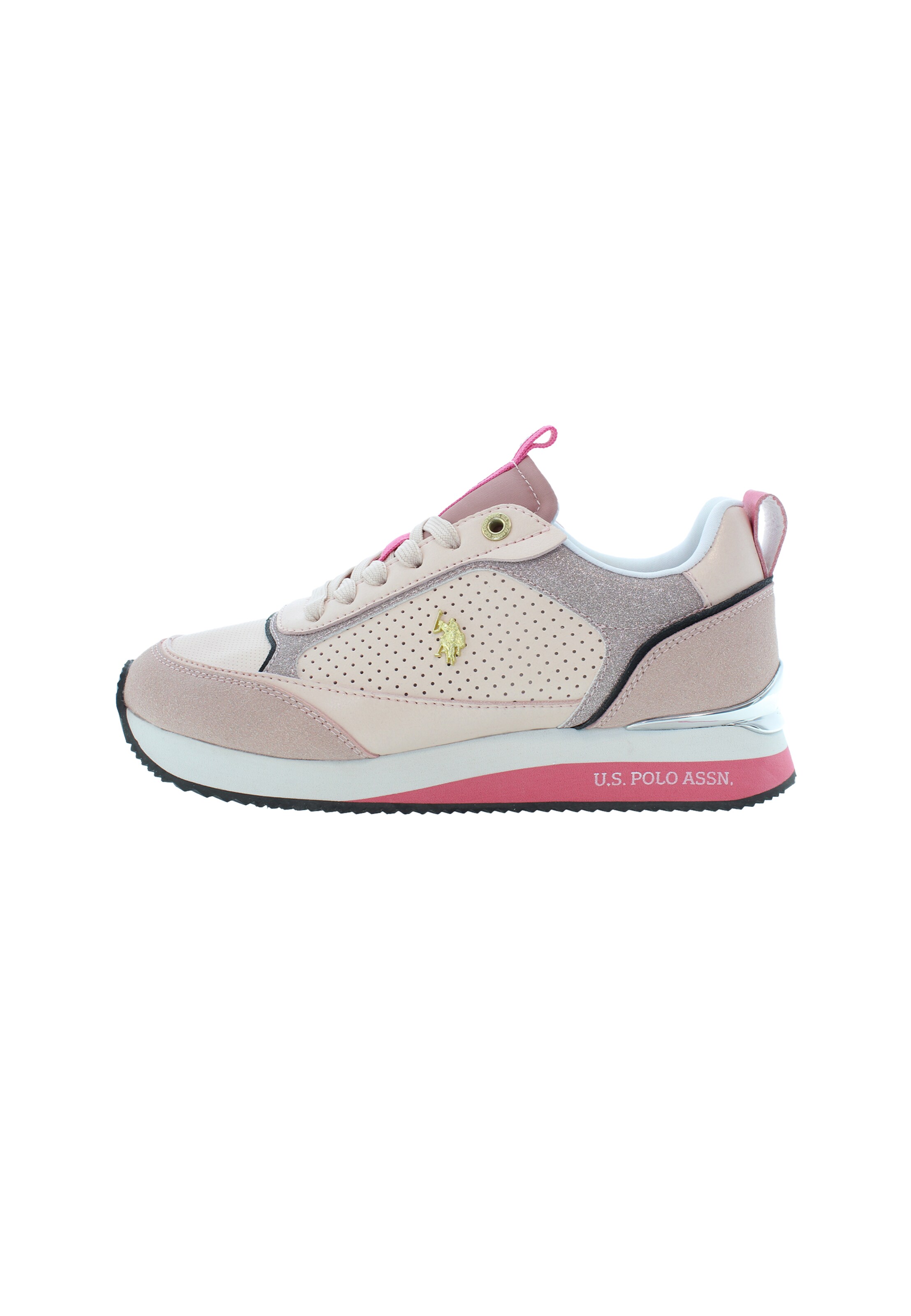 U.S. POLO ASSN. Platform trainers in Pink: front
