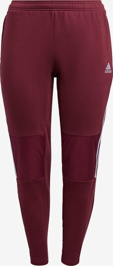 ADIDAS PERFORMANCE Pantalon de sport en lie de vin / blanc, Vue avec produit