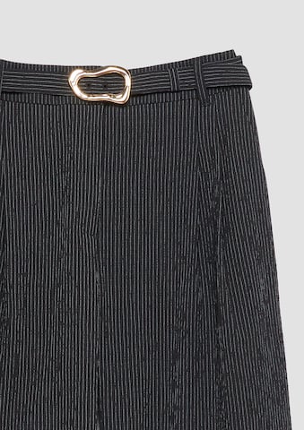 Wide Leg Pantalon à pince s.Oliver en noir