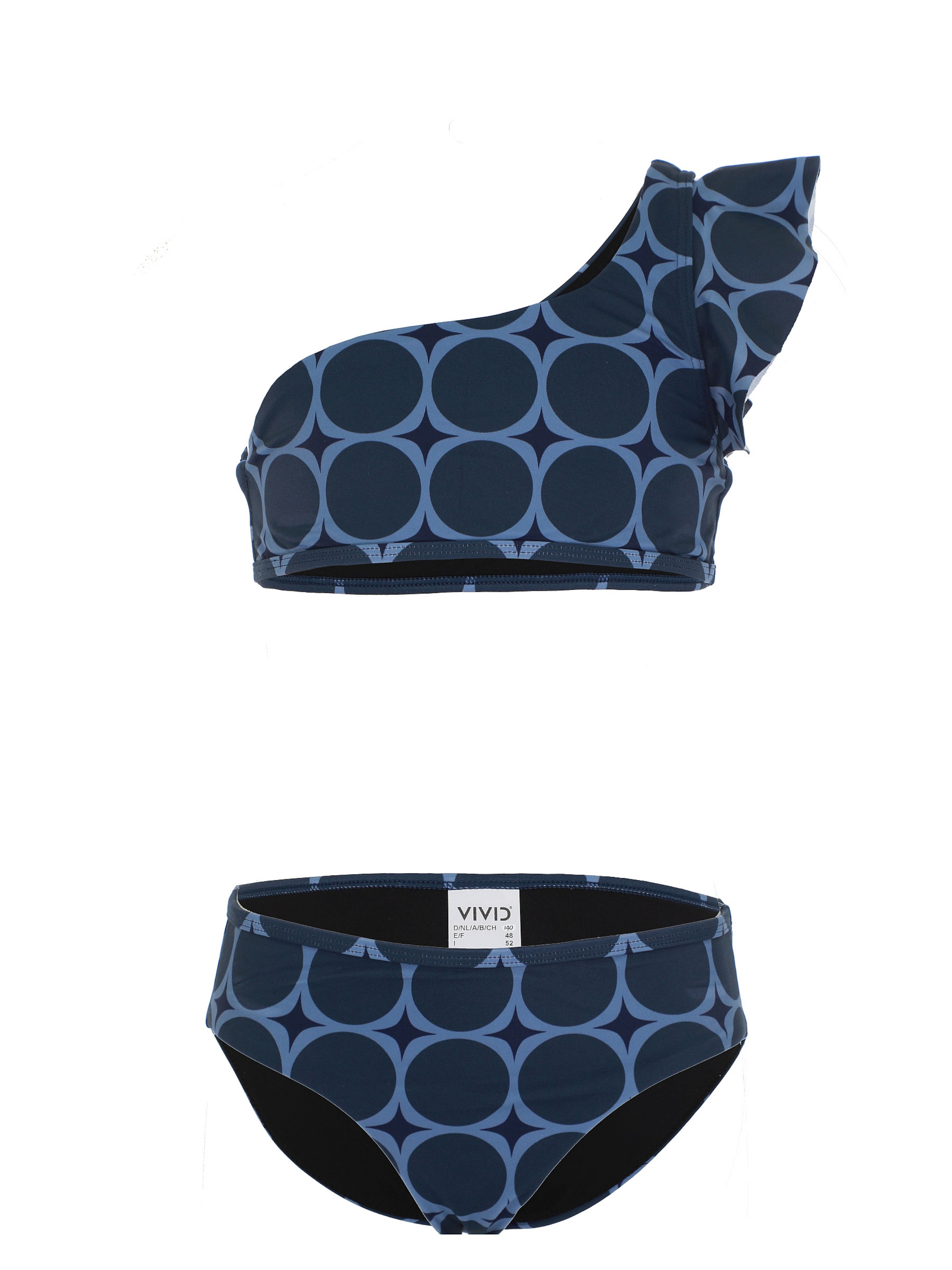 VIVID Бюстие Бански тип бикини в синьо: отпред