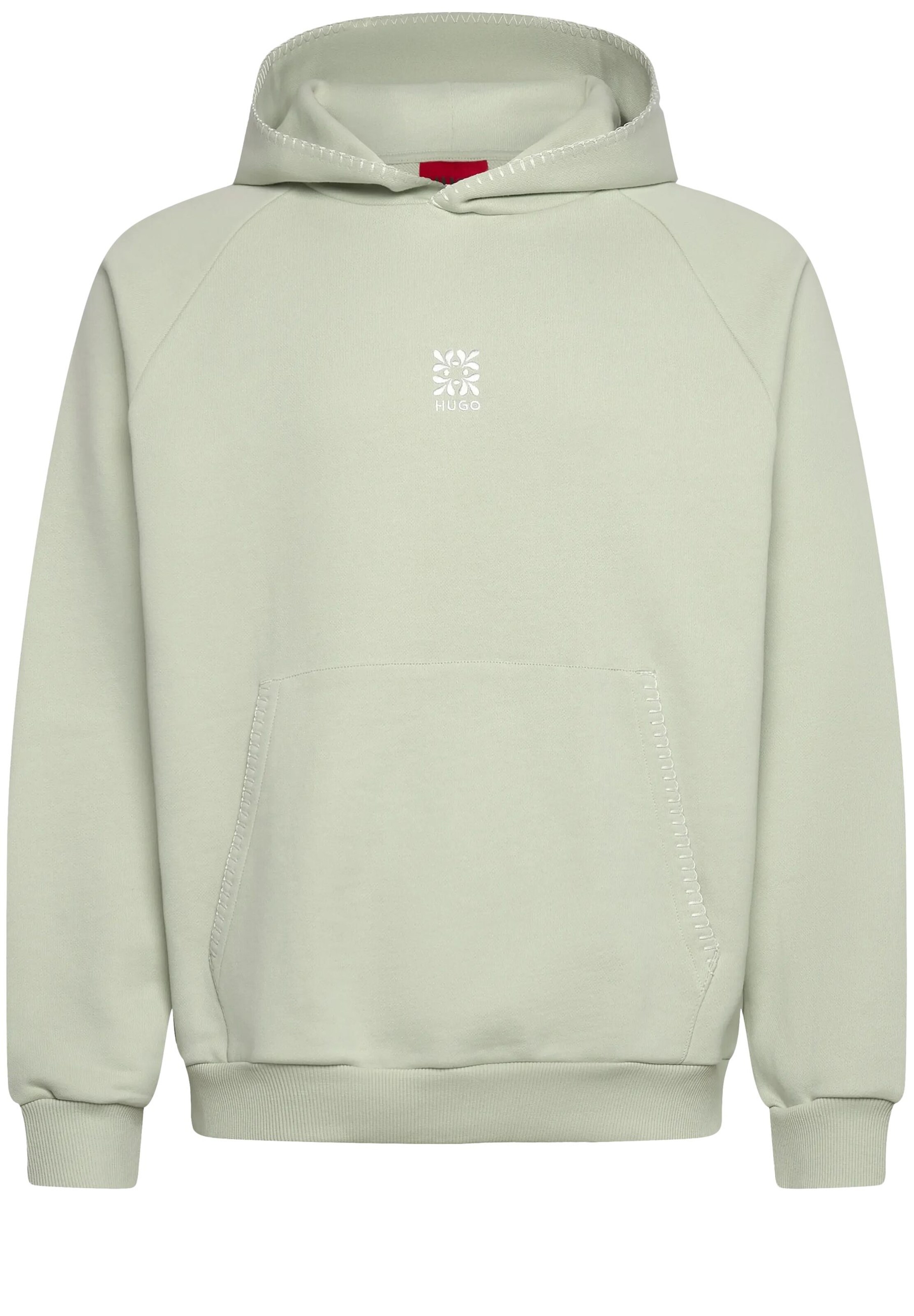 HUGO Sweatshirt ' Darohood ' in Green: front