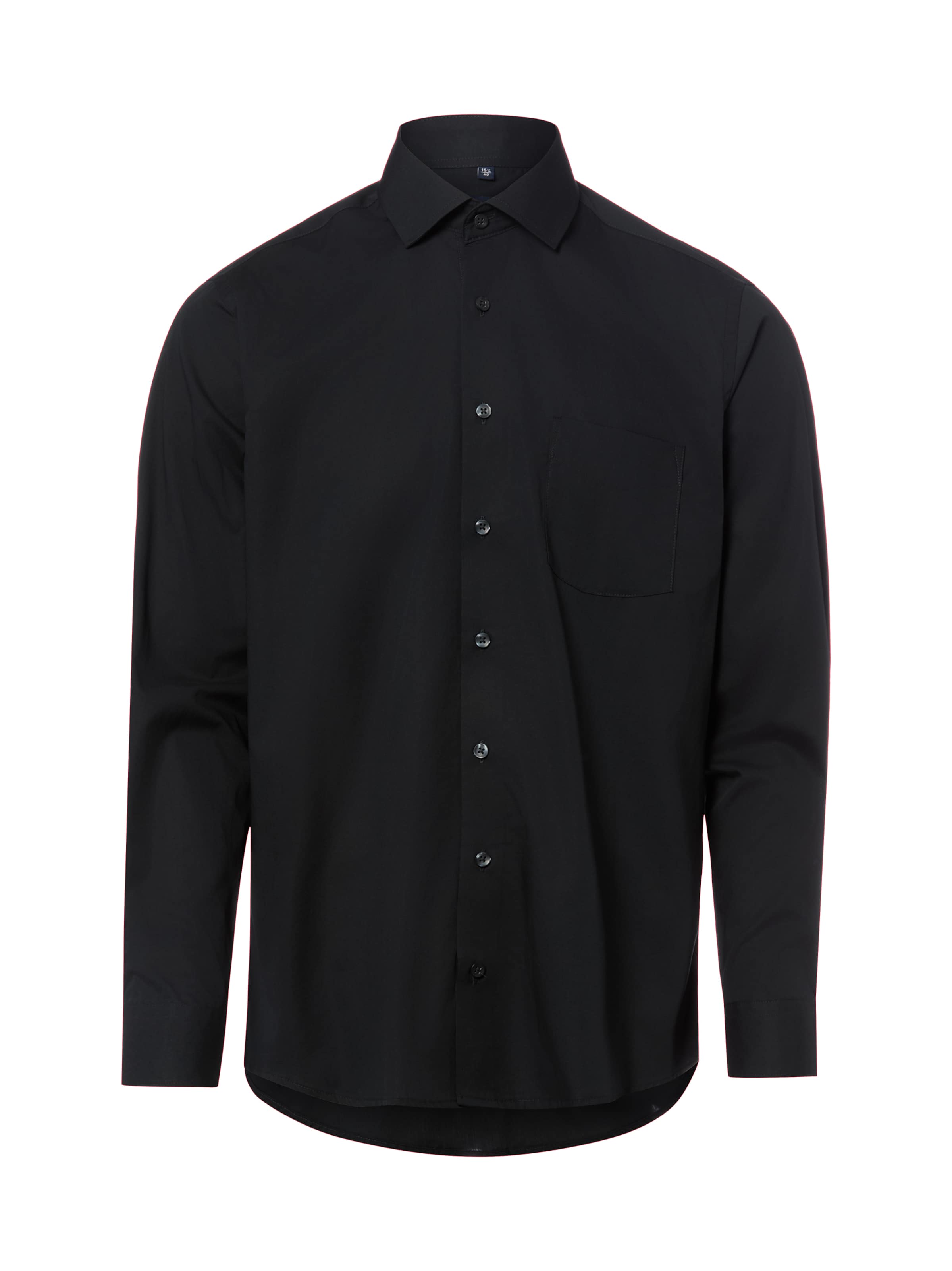 Coupe regular Chemise business Andrew James en noir : devant