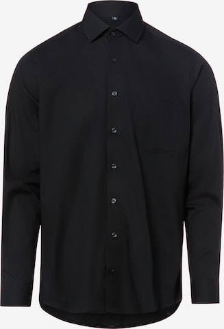 Coupe regular Chemise business Andrew James en noir : devant
