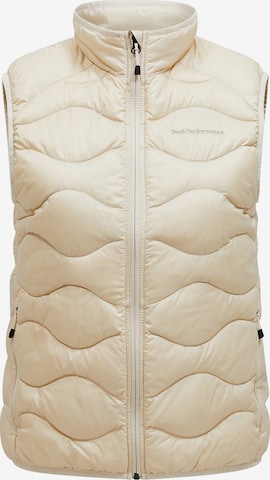 Gilet de sport PEAK PERFORMANCE en beige : devant