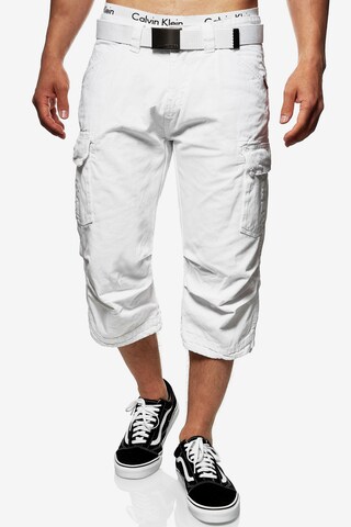 INDICODE JEANS Regular Cargo Pants 'Nicolas' in White: front