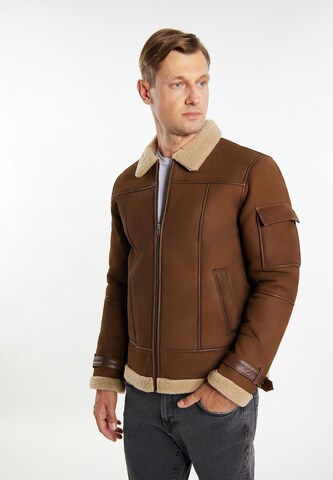 DreiMaster Vintage Between-Season Jacket in Brown: front