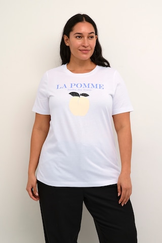 KAFFE CURVE - Camisa 'Diana' em branco: frente