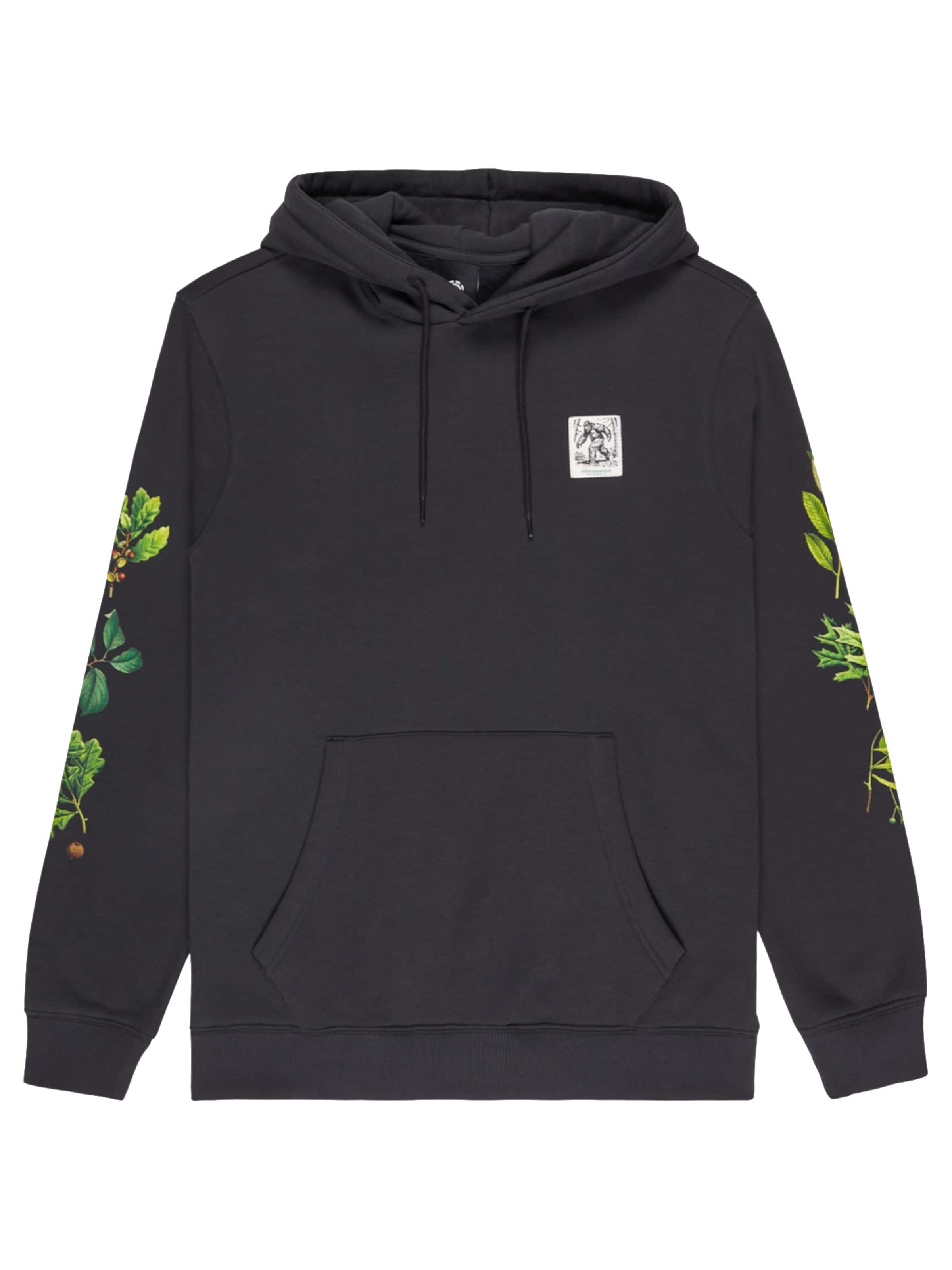 ELEMENT Sweatshirt 'Bigfoot Trees Po' in Black: front