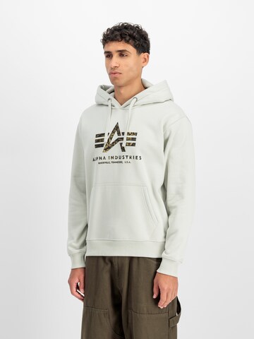 Sweat-shirt ALPHA INDUSTRIES en gris : devant