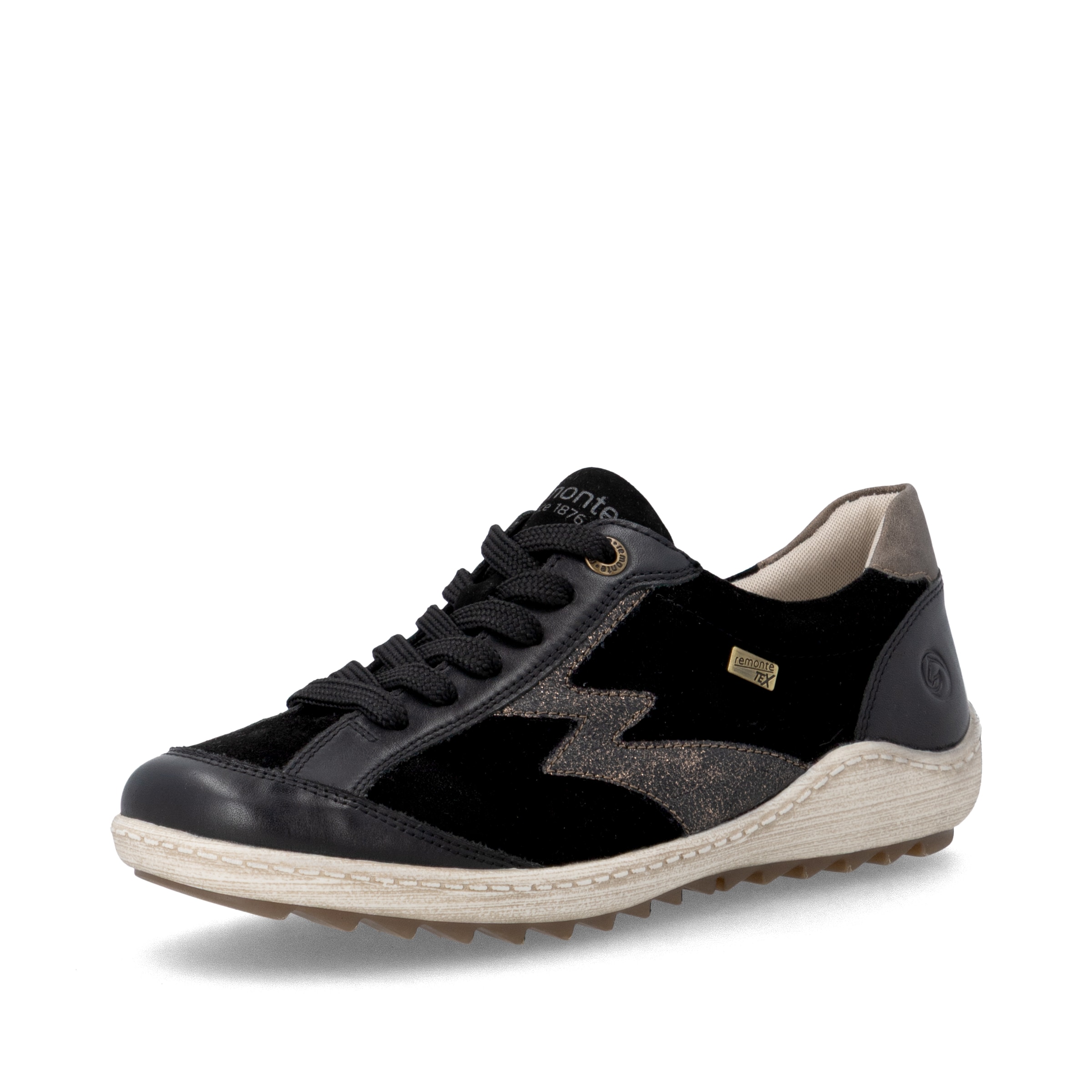 Chaussure à lacets REMONTE en noir : devant