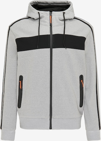 Mo SPORTS Zip-Up Hoodie in Grey: front