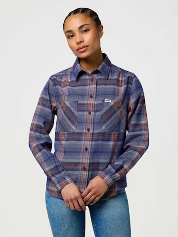 WRANGLER Bluse 'Femme Western Shirt' in Blau: Vorderseite